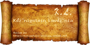 Königstein Lavínia névjegykártya
