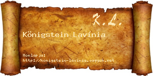 Königstein Lavínia névjegykártya