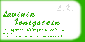 lavinia konigstein business card